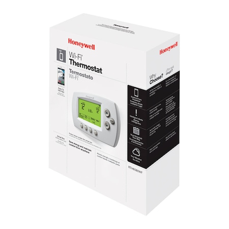 B & K Honeywell Home Built In WiFi Heating and Cooling Push Buttons Programmable Thermostat RTH6580WF1001W1